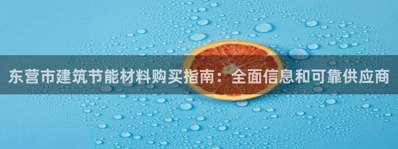 e尊国际官网app：东营市建筑节能材料购买指南：全面信息和可靠供应商